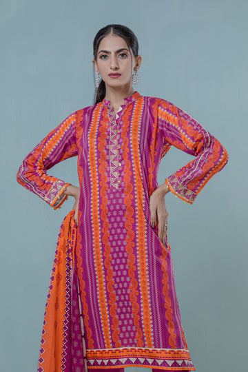 Bonanza Satrangi Pink Lawn Suit Ask223p60 Eid Pret 2022 Online Shopping